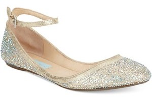 JOY BLUE BY BETSEY JOHNSON BALLET FLATS