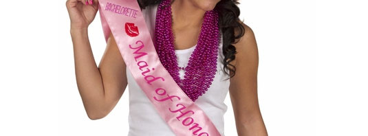 Maid of Honor Sash – Pink Diamante