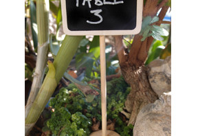 chalkboard table number stand