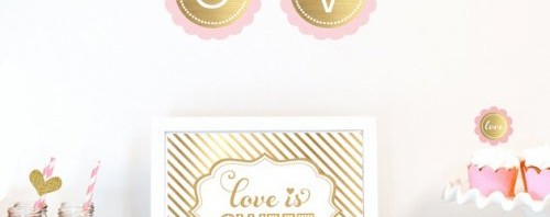 gold wedding decor kit