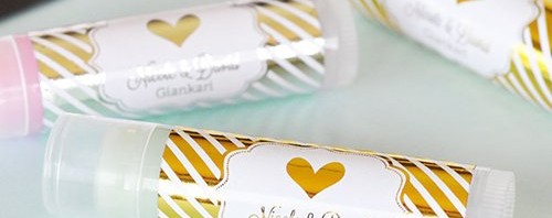 Personalized Lip Balm Favors with Metallic Foil (Multiple Colors/Designs)