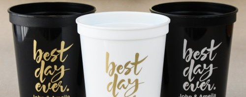 Personalized Bridal Wedding Stadium Cups (Pack of 50)
