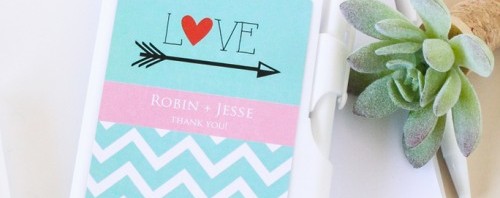 Personalized Notepad Favors “Love Notes”
