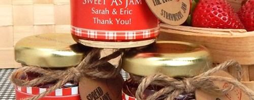 Personalized Jam Wedding Favor with Twine