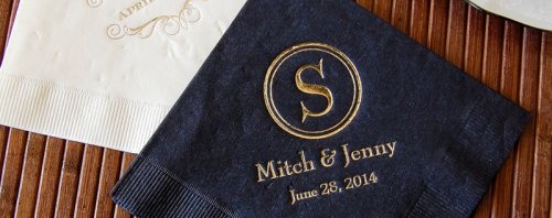 Personalized Bridal Napkins (Set of 25)