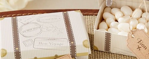 Bon Voyage Vintage Suitcase Favor Box (Set of 24)