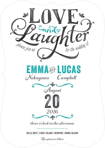 Enchanted Love and Laughter – Whimsical Wedding Invites
