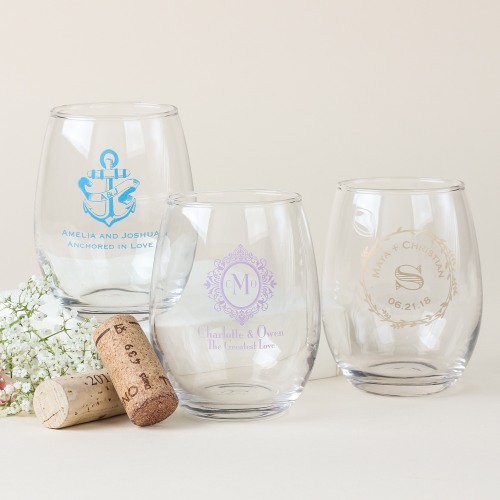 personalized stemless wine glasses